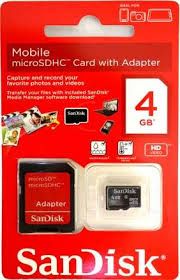 CARTÃO DE MEMÓRIA 4 GB